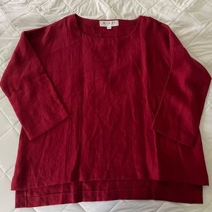 Mirai Oversized Linen Top